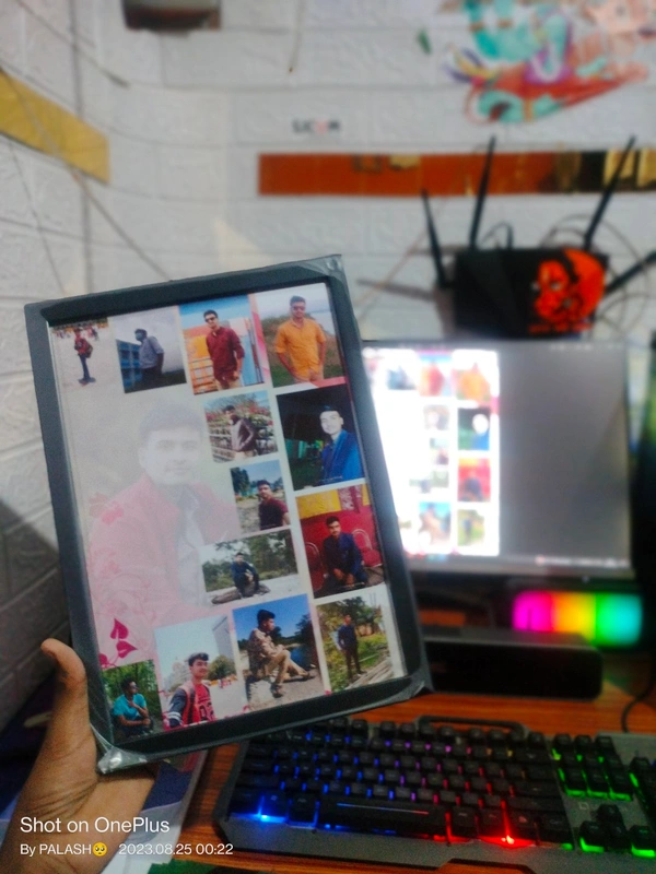 Customized Gift Best Friends Reel Photo Collage gift for Friends, BFF with Frame, Birthday Gift, Anniversary Gift Table (Multicolor, 1 Photo(s).  