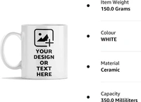 Personalized Photo Mugs - Black, White