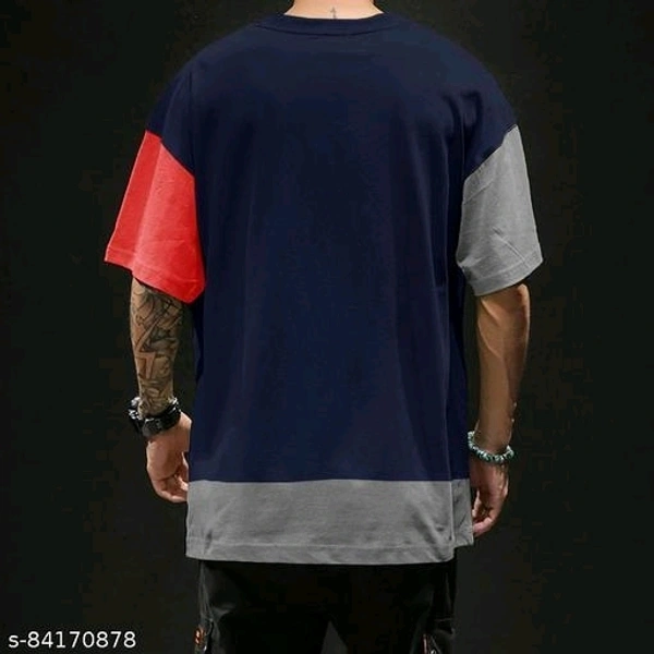 EyeBogler Men's Printed RoundNeck Navy Blue TshirtsName: EyeBogler Men's Printed RoundNeck Navy Blue TshirtsFabric: Cotton BlendSleeve Length: Three-Quarter SleevesPattern: PrintedNet Quantity (N): 1Sizes:M (Chest Size: 19 in, Length Size: 27 in) L (Chest Size: 20 in, Length Size: 27.5 in) XL (Chest Size: 21 in, Length Size: 28 in) This T Shirt is made using only the finest super c