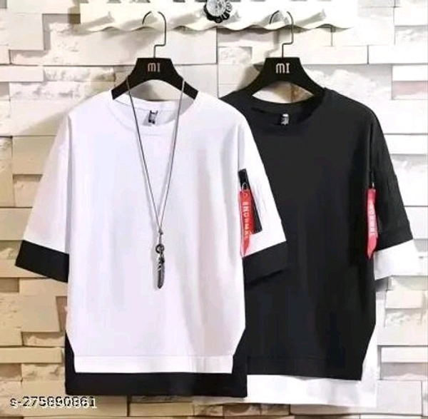 Catalog Name:*Stylish Retro Men Tshirts*Fabric: Cotton BlendSleeve Length: Three-Quarter SleevesPattern: SolidNet Quantity (N): 2Sizes:S (Chest Size: 36 in, Length Size: 26 in) M (Chest Size: 38 in, Length Size: 27 in) L (Chest Size: 40 in, Length Size: 28 in) XL (Chest Size: 42 in, Length Size: 29 in) Dispatch: 1 Day*Proof of Safe Delivery! Click to know on Safety Standards of Del