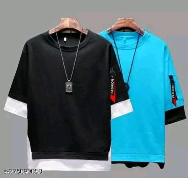 Catalog Name:*Stylish Retro Men Tshirts*Fabric: Cotton BlendSleeve Length: Three-Quarter SleevesPattern: SolidNet Quantity (N): 2Sizes:S (Chest Size: 36 in, Length Size: 26 in) M (Chest Size: 38 in, Length Size: 27 in) L (Chest Size: 40 in, Length Size: 28 in) XL (Chest Size: 42 in, Length Size: 29 in) Dispatch: 1 Day*Proof of Safe Delivery! Click to know on Safety Standards of Del
