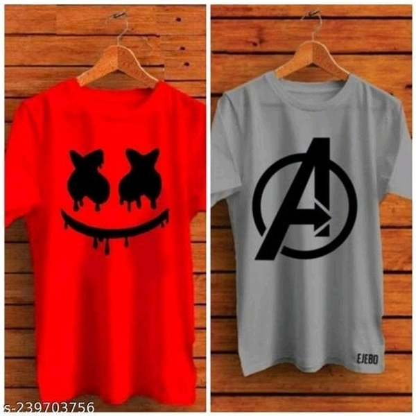 Stylish Designer Men TshirtsName: Stylish Designer Men TshirtsFabric: PolyesterSleeve Length: Short SleevesPattern: PrintedNet Quantity (N): 2Sizes:S (Chest Size: 36 in, Length Size: 26 in) M (Chest Size: 38 in, Length Size: 27 in) L (Chest Size: 40 in, Length Size: 28 in) XL (Chest Size: 42 in, Length Size: 29 in) XXL (Chest Size: 44 in, Length Size: 30 in) Country of Origin: Indi