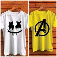 Stylish Designer Men TshirtsName: Stylish Designer Men TshirtsFabric: PolyesterSleeve Length: Short SleevesPattern: PrintedNet Quantity (N): 2Sizes:S (Chest Size: 36 in, Length Size: 26 in) M (Chest Size: 38 in, Length Size: 27 in) L (Chest Size: 40 in, Length Size: 28 in) XL (Chest Size: 42 in, Length Size: 29 in) XXL (Chest Size: 44 in, Length Size: 30 in) Country of Origin: Indi
