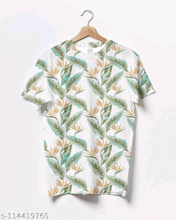 Men's Half Sleeve Printed Round neck TshirtName: Men's Half Sleeve Printed Round neck TshirtFabric: LycraSleeve Length: Short SleevesPattern: PrintedNet Quantity (N): 1Sizes:S, M (Chest Size: 39 in, Length Size: 27.5 in) L (Chest Size: 41 in, Length Size: 28.5 in) XL (Chest Size: 43 in, Length Size: 29 in) XXL1Country of Origin: India
