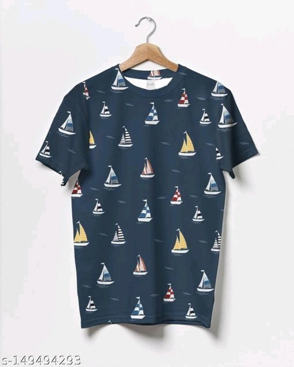 Men's Half Sleeve Printed Round neck TshirtName: Men's Half Sleeve Printed Round neck TshirtFabric: LycraSleeve Length: Short SleevesPattern: PrintedNet Quantity (N): 1Sizes:S, M (Chest Size: 39 in, Length Size: 27.5 in) L (Chest Size: 41 in, Length Size: 28.5 in) XL (Chest Size: 43 in, Length Size: 29 in) XXL1Country of Origin: India
