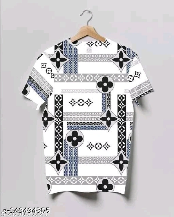 Men's Half Sleeve Printed Round neck TshirtName: Men's Half Sleeve Printed Round neck TshirtFabric: LycraSleeve Length: Short SleevesPattern: PrintedNet Quantity (N): 1Sizes:S, M (Chest Size: 39 in, Length Size: 27.5 in) L (Chest Size: 41 in, Length Size: 28.5 in) XL (Chest Size: 43 in, Length Size: 29 in) XXL1Country of Origin: India