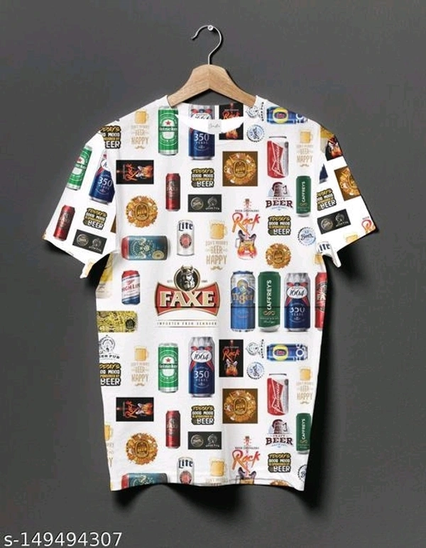 Men's Half Sleeve Printed Round neck TshirtName: Men's Half Sleeve Printed Round neck TshirtFabric: LycraSleeve Length: Short SleevesPattern: PrintedNet Quantity (N): 1Sizes:S, M (Chest Size: 39 in, Length Size: 27.5 in) L (Chest Size: 41 in, Length Size: 28.5 in) XL (Chest Size: 43 in, Length Size: 29 in) XXL1Country of Origin: India