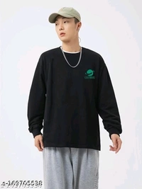 JUMP CUTS Men's Printed Round Black Treading TshirtsName: JUMP CUTS Men's Printed Round Black Treading TshirtsFabric: Cotton BlendSleeve Length: Long SleevesPattern: PrintedNet Quantity (N): 1Sizes:S, M, L, XLCountry of Origin: India