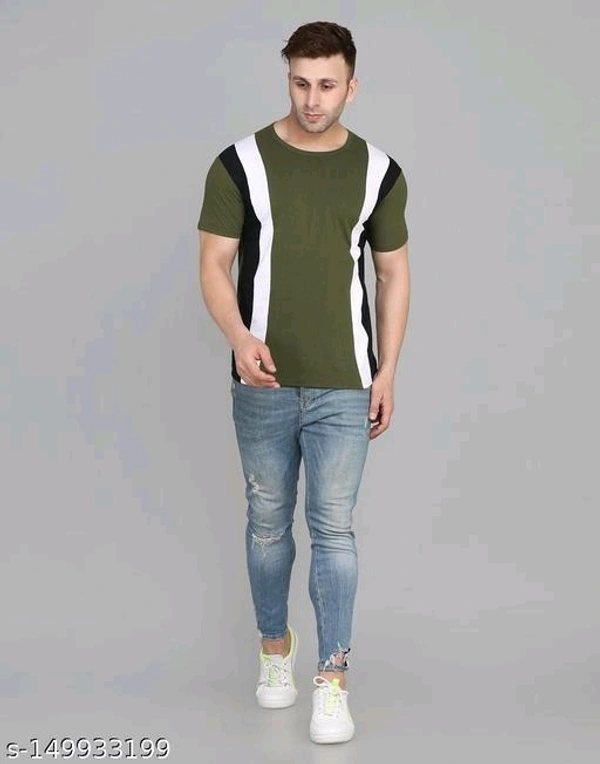 SWIFTLY Men's Pure Cotton 2 Panel Round Neck Half Sleeve T-shirtName: SWIFTLY Men's Pure Cotton 2 Panel Round Neck Half Sleeve T-shirtFabric: CottonSleeve Length: Short SleevesPattern: ColorblockedNet Quantity (N): 1Sizes:S (Chest Size: 38 in, Length Size: 26 in) M (Chest Size: 40 in, Length Size: 27 in) L (Chest Size: 42 in, Length Size: 27.5 in) XL (Chest Size: 44 in, Length Size