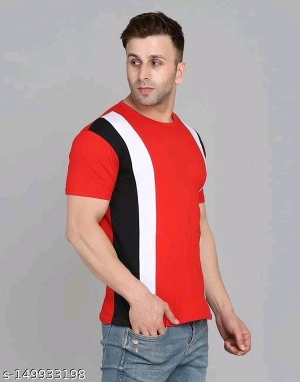 SWIFTLY Men's Pure Cotton 2 Panel Round Neck Half Sleeve T-shirtName: SWIFTLY Men's Pure Cotton 2 Panel Round Neck Half Sleeve T-shirtFabric: CottonSleeve Length: Short SleevesPattern: ColorblockedNet Quantity (N): 1Sizes:S (Chest Size: 38 in, Length Size: 26 in) M (Chest Size: 40 in, Length Size: 27 in) L (Chest Size: 42 in, Length Size: 27.5 in) XL (Chest Size: 44 in, Length Size