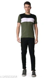 SWIFTLY Men's Pure Cotton 2 Panel Round Neck Half Sleeve T-shirtName: SWIFTLY Men's Pure Cotton 2 Panel Round Neck Half Sleeve T-shirtFabric: CottonSleeve Length: Short SleevesPattern: ColorblockedNet Quantity (N): 1Sizes:S (Chest Size: 38 in, Length Size: 26 in) M (Chest Size: 40 in, Length Size: 27 in) L (Chest Size: 42 in, Length Size: 27.5 in) XL (Chest Size: 44 in, Length Size