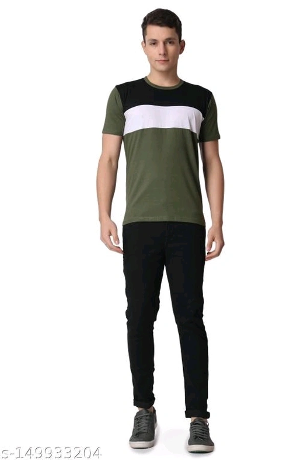 SWIFTLY Men's Pure Cotton 2 Panel Round Neck Half Sleeve T-shirtName: SWIFTLY Men's Pure Cotton 2 Panel Round Neck Half Sleeve T-shirtFabric: CottonSleeve Length: Short SleevesPattern: ColorblockedNet Quantity (N): 1Sizes:S (Chest Size: 38 in, Length Size: 26 in) M (Chest Size: 40 in, Length Size: 27 in) L (Chest Size: 42 in, Length Size: 27.5 in) XL (Chest Size: 44 in, Length Size