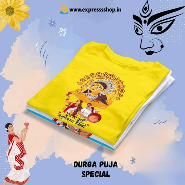 EXPRESS BRAND  Durga puja special Cotton T-shirt (100%cotton)  - XL