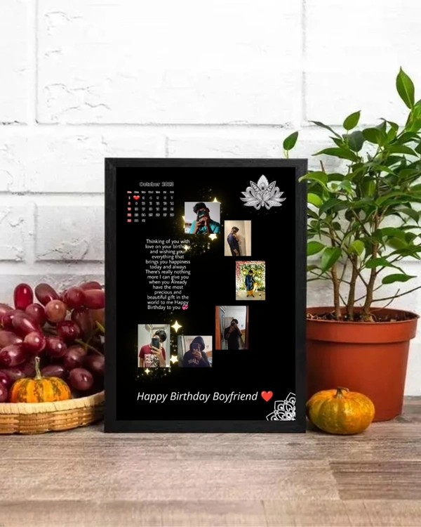 Customized Gift Best Friends Reel Photo Collage gift for Friends, BFF with Frame, Birthday Gift, Anniversary Gift Table (Multicolor, 1 Photo(s).  