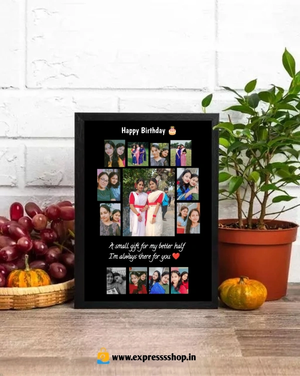 Customized Gift Best Friends Reel Photo Collage gift for Friends, BFF with Frame, Birthday Gift, Anniversary Gift Table (Multicolor, 1 Photo(s).  