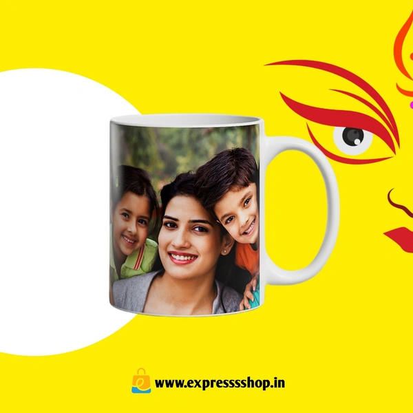 Express Shop  Personalised Photo White Coffee Mug with Photo Keychain for Dad Papa Boss 325 ML*