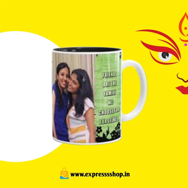 Express Shop  Personalised Photo White Coffee Mug with Photo Keychain for Dad Papa Boss 325 ML*