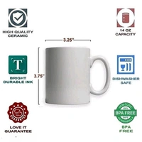 Personalised Photo White Coffee Mug with Photo Keychain for Dad Papa Boss 325 ML*