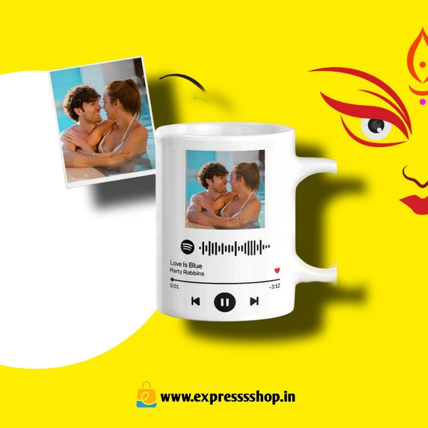 Express Brand  Personalised Photo White Coffee Mug with Photo Keychain for Dad Papa Boss 325 ML*