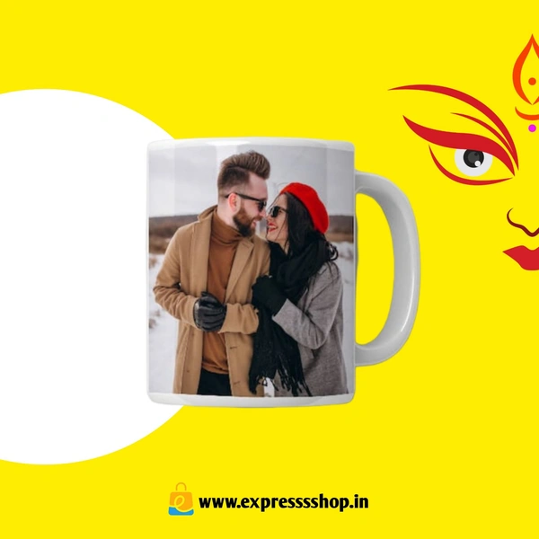 Personalised Photo White Coffee Mug with Photo Keychain for Dad Papa Boss 325 ML*