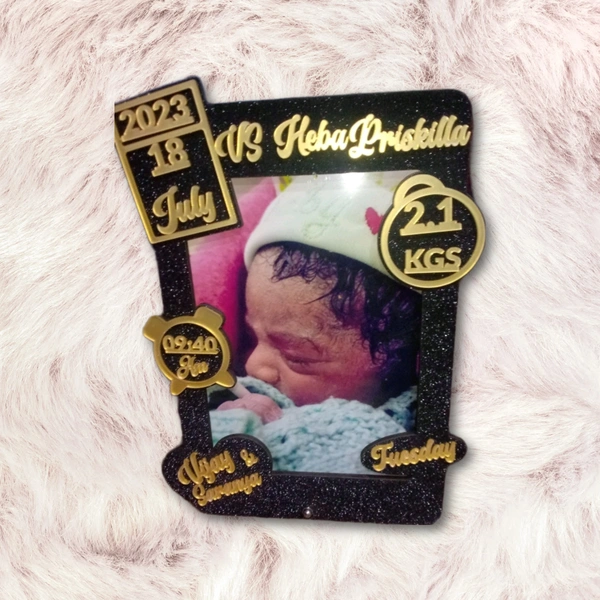 New Born Customized Baby Photo Frame With Details For Wall Home Room Gift Name: New Born Customized Baby Photo Frame With Details For Wall Home Room Gift Material: WoodenProduct Breadth: 0.5 InchProduct Height: 10.5 InchProduct Length: 10.5 InchNet Quantity (N): 1New Born Customized Baby Photo Frame With Details For Wall Home Room Gift with baby photoThis Set of Photo Frames can be
