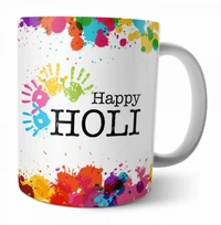 Express Shop  Happy Holi Combo Set's 1tshirt 1mug 1 Chocolate  - M, White