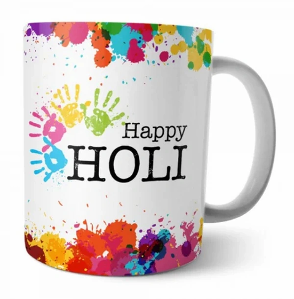 Express Shop  Happy Holi Combo Set's 1tshirt 1mug 1 Chocolate  - M, White
