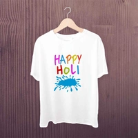 Express Shop  Happy Holi Combo Set's 1tshirt 1mug 1 Chocolate  - M, Black