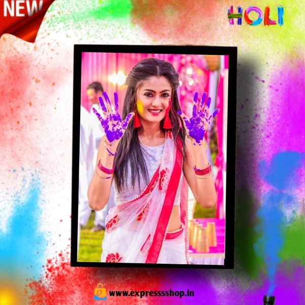 Holi Special Customized Photo Frame's A4 Size ❤️