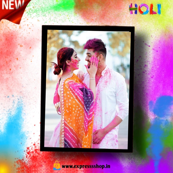 Holi Special Customized Photo Frame's A4 Size ❤️