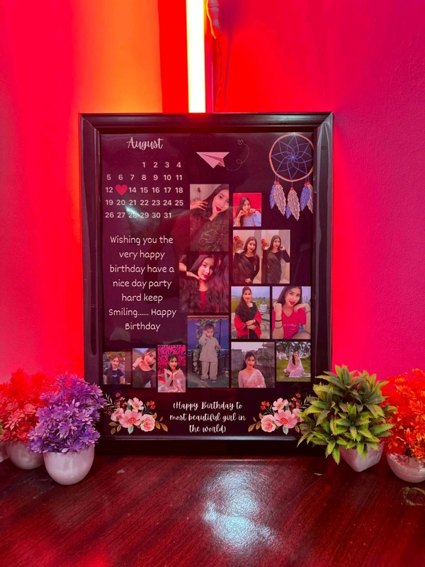Express Shop  Customized A3 Size Photo Frame , Happy Birthday , Anniversary & More Gifts For Special One 🎉 12*18 - Black