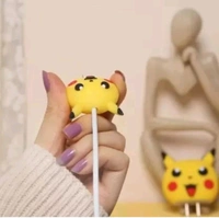 Express Shop  iPhone Charger Cover For 18W/20W | Cartoon Character 3D Design Poke Pichachu Cable Protector (Yellow) - Android