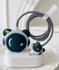 Charger Cover for iphone 18W/20W Type C Adapter Full Protection Astronaut Cable Protector (Black) - Android