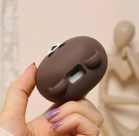 iPhone Charger Cover For 18W/20W | Cute 3D Cartoon Character Brown Squirrel Cable Protector (Brown) - Android
