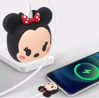 Express Shop  iPhone Charger Cover For 18W/20W | Cute 3D Cartoon Character Mickey Mouse Cable Protector (Black) - iPhone