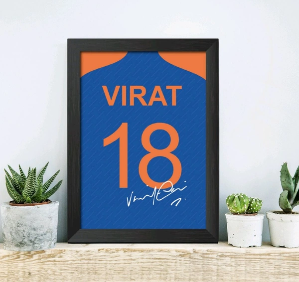 Express Shop  Virat Kohli T20 Worldcup Jersey Poster FRAME  - A4
