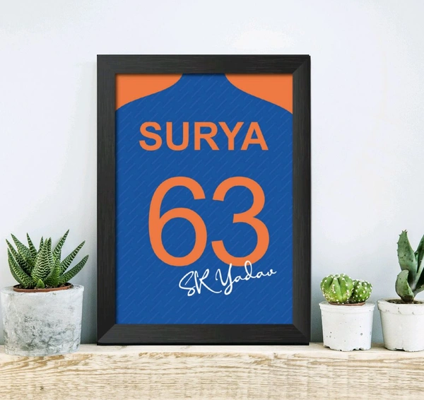 Express Shop  Suryakumar Yadav T20 Worldcup Jersey Poster Framed Painting - A4