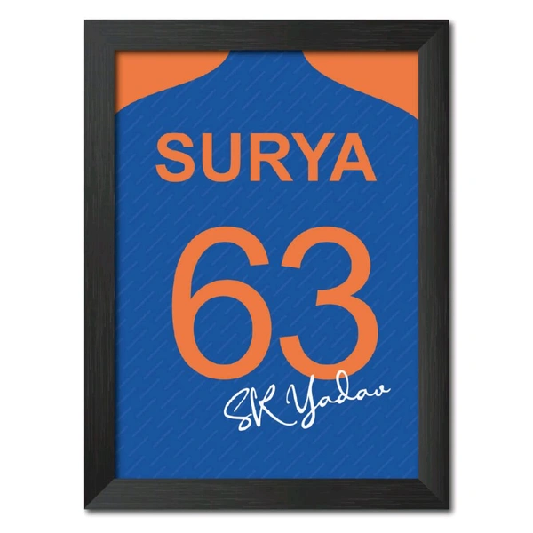 Express Shop  Suryakumar Yadav T20 Worldcup Jersey Poster Framed Painting - A4