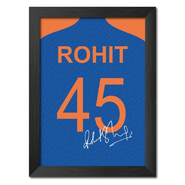 Rohit Sharma T20 Worldcup Jersey Poster Framed Painting - A4