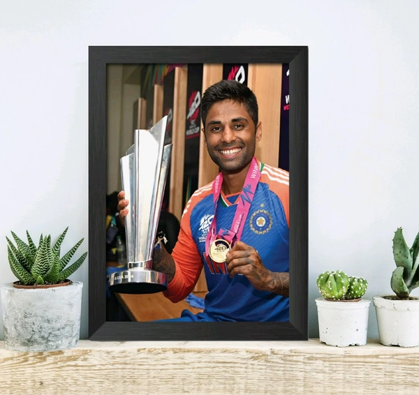 Express Shop  Jasprit Bumrah T20 Worldcup India Cricket Team Poster Framed Painting - A3