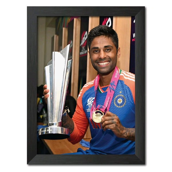 Express Shop  Jasprit Bumrah T20 Worldcup India Cricket Team Poster Framed Painting - A3