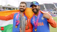 Express Shop  Virat Kohli Rohit Sharma T20 India Cricket Team Poster Framed Painting - A4