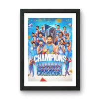 Express Shop  Champions Indian Cricket Team Poster Photo Frame  - A4