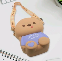 1216 Cute Cartoon Girls' Backpack, Shoulder Bag / Purse, Portable, Mini Silicone Handbag Girls, Children's Bag / Purse for Girls Women, Gift Girls Bag Accessories (1 Pc) 