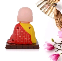 Solar Powered Sitting Buddha Statue for Gifting | Home Decor and Car Dashboard, Moving Head and Hand | Decor for Living Room Car Office (1 Pc / Big)