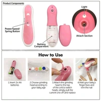 Baby Nail File Electric, Baby Nail Trimmer with 6 Grinding Heads