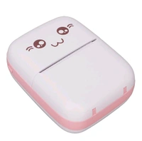 Mini Printer, Mobile Phone Bluetooth Connection Wireless Mini Thermal Printer with Android or iOS APP for Pictures, Portable Smart Printer, Contains 1 Rolls Thermal Paper, with Fast Paper Output for Photo Image