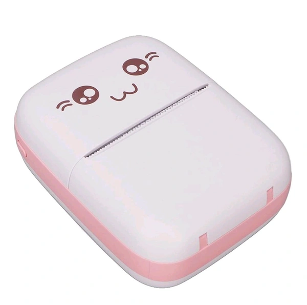 Mini Printer, Mobile Phone Bluetooth Connection Wireless Mini Thermal Printer with Android or iOS APP for Pictures, Portable Smart Printer, Contains 1 Rolls Thermal Paper, with Fast Paper Output for Photo Image