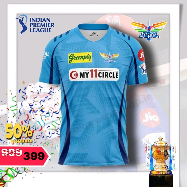 Ipl Jersey Lucknow Team  - XL