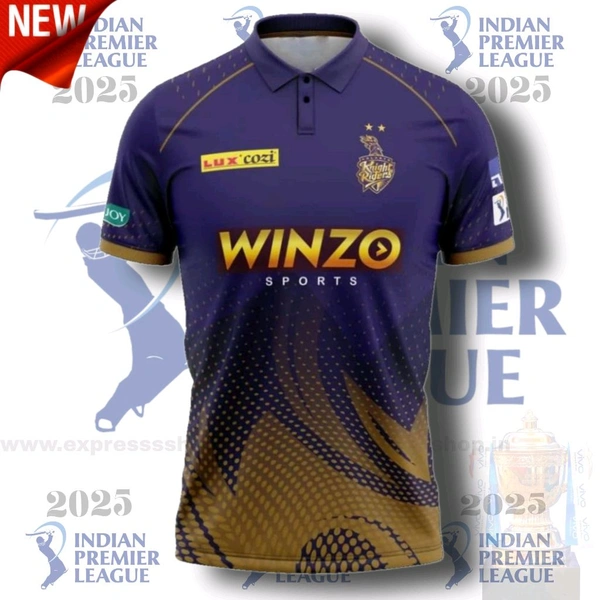 Cricket Fan Jersey - Kolkata Knight Riders Official 2025 IPL-11 (Premium Quality ) - M